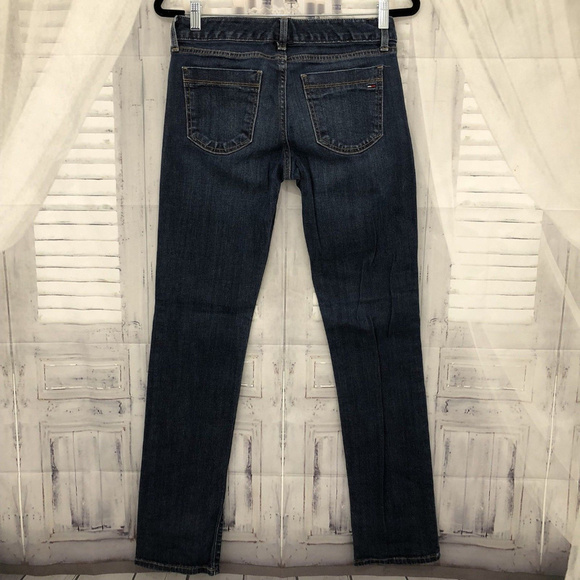 Tommy Hilfiger Women Size 2R 2 Reg Straight Leg Blue Denim Jeans Medium Wash - Picture 6 of 7